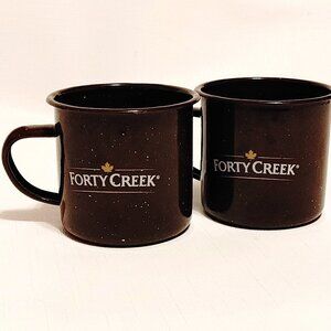 Forty Creek Camp Mugs Canadian Whisky PAIR